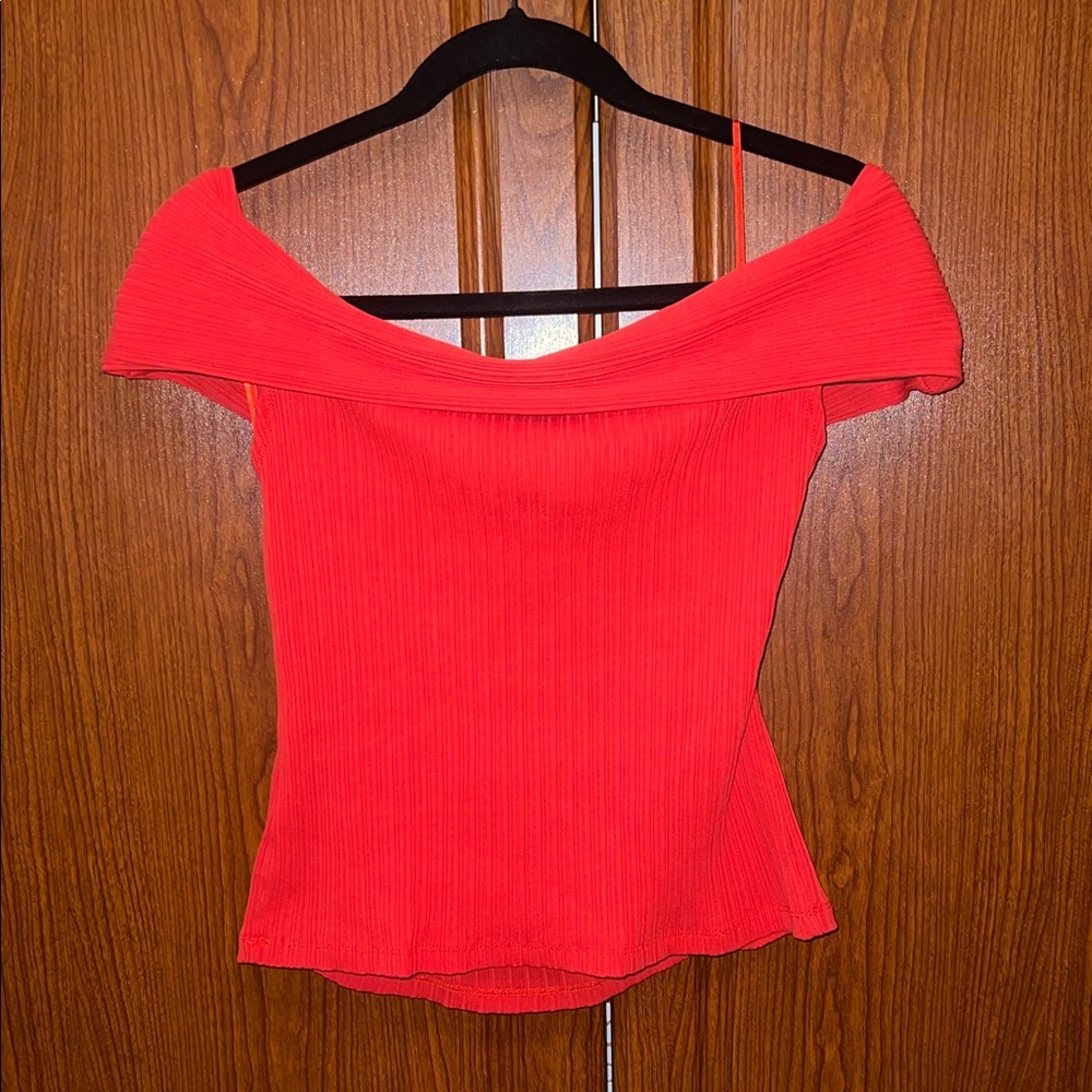 Madewell Off The Shoulder Ribbed Top